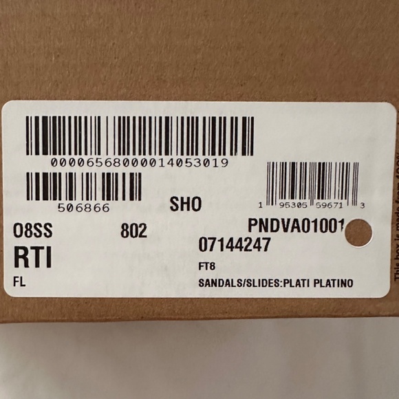 Fitflop F-Mode Metallic Leather/Cork “Flat form” Cross Slides US Size 08 - Picture 7 of 9